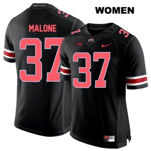 Women's NCAA Ohio State Buckeyes Derrick Malone #37 College Stitched Authentic Nike Red Number Black Football Jersey NW20H77JD